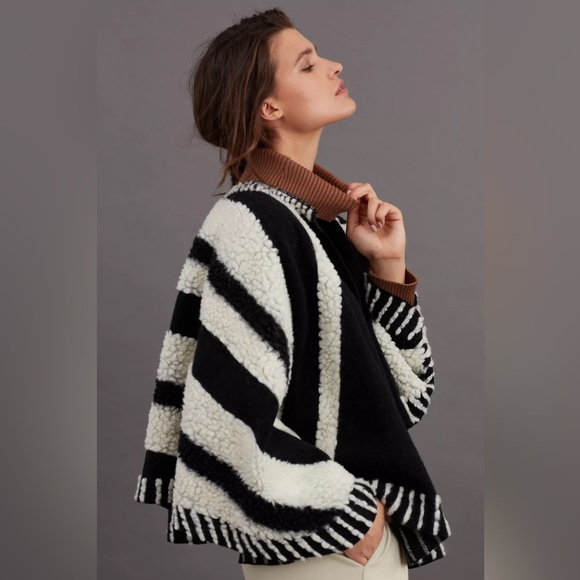 Anthropologie Sweaters - Anthropologie Sherpa Striped Cardigan, O/S